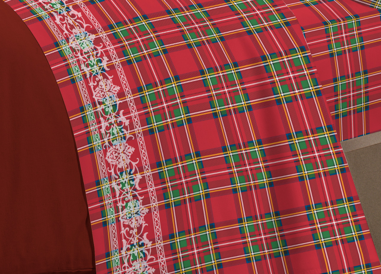 Set Completo Lenzuola In 100% Cotone Linea Pensieri Delicati Orsetto Tartan - Foto 15 di 21